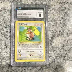 The Pokemon Company Farfetch'd 27/102 Base Set Shadowless 1st Ed CGC 8 1999 - Image 1