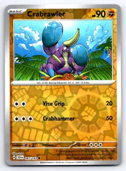 CRABRAWLER STELLAR CROWN SCR COMMON REVERSE HOLO 87/87 SCAV NM - Image 1