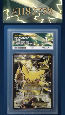 Pokemon TCG Card Pikachu EX XY124 Black Star Holo Promo Ace 1. Open To Offers. - Image 4