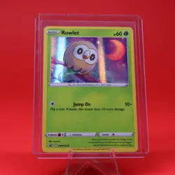 2022 Pokemon TCG SWSH Black Star Promo SWSH220 Rowlet Cosmos Holo - Image 1