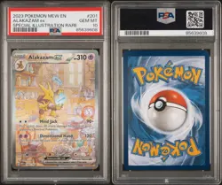 2023 POKEMON MEW EN-151 SPECIAL ILLUSTRATION RARE #201 ALAKAZAM EX PSA 10 - Image 3