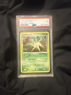 2008 POKEMON DIAMOND & PEARL MAJESTIC DAWN #7 LEAFEON-HOLO PSA 7 - Image 1