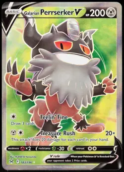 Galarian Perrserker V 183 Lost Origin - Holo Pokemon NM/M (Ultra Rare) - Image 1
