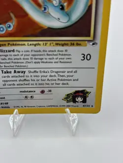 Erika's Dragonair 4/132 Gym Heroes Holo Rare English Unlimited 2000 - HP - Image 3