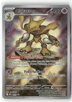 Alakazam 009 Holo ME: Mega Evolution Promo Pokemon Near Mint - Image 1
