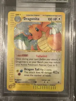 2002 Pokemon Expedition #9 Dragonite Holo BGS 9 Mint - Image 2