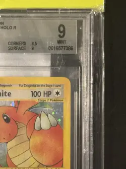 2002 Pokemon Expedition #9 Dragonite Holo BGS 9 Mint - Image 5