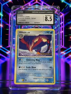 POKEMON MILOTIC LV. 49 #70/147 PRERELEASE STAMP SUPREME VICTORS 2009 CGC 8.5 NM - Image 1