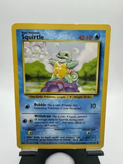 Squirtle Base Set Pokemon Card 63/102 TCG Common Vintage 1999 WoTC - Image 1