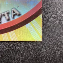 Rainbow Foil Topps Pokemon 77 Ponyta Blue Logo NM Print error. Series 2 - Image 5
