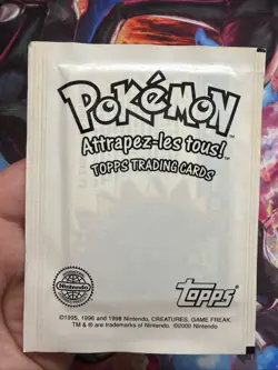 Booster Paquet de 4 Cartes Topps Pokemon Francais 133 Evoli Eevee 2000 - Image 2