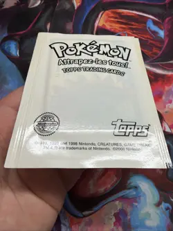 Booster Paquet de 4 Cartes Topps Pokemon Francais 133 Evoli Eevee 2000 - Image 5