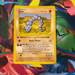 Onix 56/102 Common Base Set Shadowless Pokemon 1st Edition Damaged - Image 1