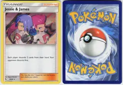 Jessie & James 58/68 Holo Rare Hidden Fates Pokemon NM - Image 1