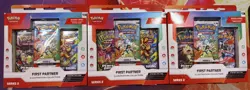 3 x Pokemon First Partner Illustration Collection Series 2 - Sealed - New - Image 1