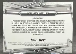 Dustin Poirier 2026 Topps Chrome UFC Gold /50 #78 - Image 2