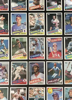 🔥 1985 Topps lot of 25 baseball cards. McGwire Puckett, Ryan and more 🔥 - Image 1
