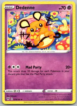 Dedenne 078/189 Uncommon Darkness Ablaze Pokemon Near Mint - Image 1