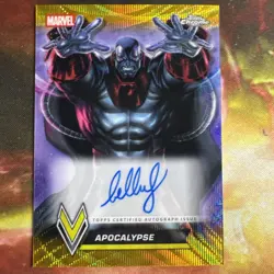 2026 Topps Chrome Marvel Varied Visage Gold Wave Auto /50 Apocalypse - Image 1