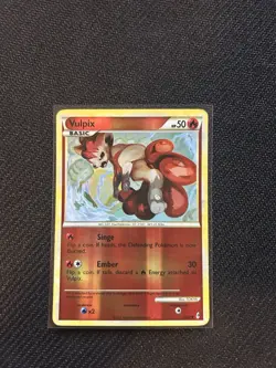 Vulpix 75/95 2011 Reverse Holo Basic 50 HP 30 Attack Pokemon TCG - Image 1