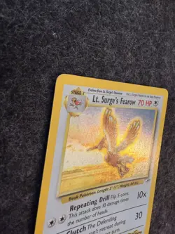 Pokemon TCG Lt. Surge's Fearow 7/132 - Holo - Gym Heroes - WOTC - Image 2