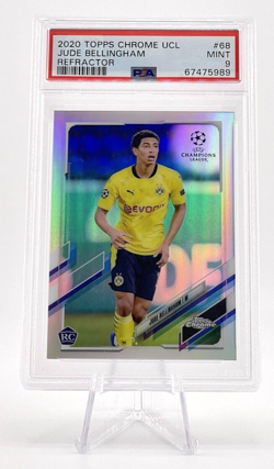 Jude Bellingham 2020 Topps Chrome UCL Refractor Rookie #68 PSA 9 - Image 1