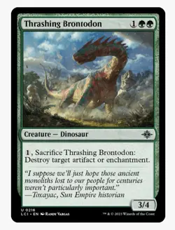 Thrashing Brontodon | MTG LCI Ixalan | Dinosaur Artifact | Unplayed NM - Image 1