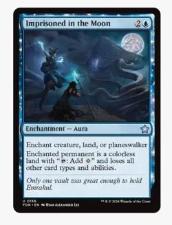 Imprisoned in the Moon | MTG Foundations FDN | Aura Removal Land | Unplayed NM - Image 1