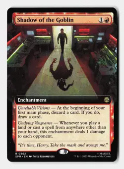 Shadow of the Goblin (Extended Art) 262 Marvel's Spider-Man MTG NM - Image 1