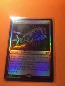 MTG Magic The Gathering Chainsaw Foil DSK Rare Red Artifact Equip - Image 1