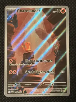 Charmander 168/165 Scarlet & Violet 151 Illustration Rare Holo Pokemon NM-LP - Image 1