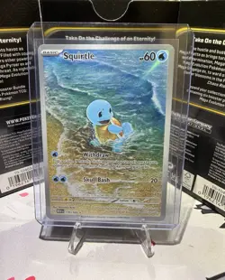 Pokemon TCG Squirtle 170/165 SV 151 Illustration Rare Full Art Holo EN NM - Image 1