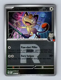 Team Rocket's Meowth (Team Rocket) 161/217 Ascended Heroes Reverse Holo NM - Image 1