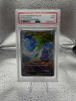 PSA 9 Heracross Paldea Evolved Illustration Rare Pokemon TCG Card 194/193 - Image 1