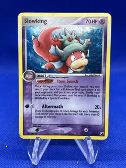 2005 Pokemon EX Unseen Forces Slowking 14/115 Holo Rare DMG/Creased - Image 1
