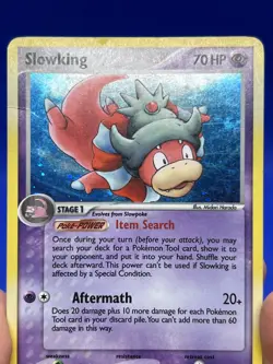2005 Pokemon EX Unseen Forces Slowking 14/115 Holo Rare DMG/Creased - Image 2