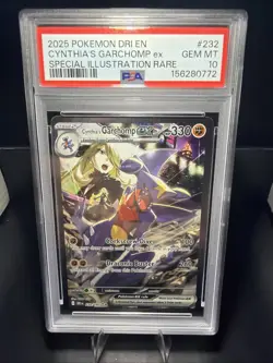 PSA 10 Cynthia's Garchomp ex 232/182 Sv10: Destined Rivals Holo - Image 1