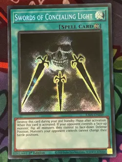 Yugioh TCG Swords Of Concealing Light RA05-EN059 1st Edition Secret Rare NM - Image 1