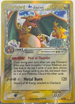 Pokemon TCG Charizard Delta Species 4/100 Crystal Guardians Rev Holo *DMG* - Image 1