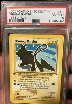 Neo Destiny 1st Edition Rare Holo Shining Raichu 111/105 PSA 8.5 - Image 4