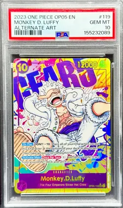 PSA 10 Monkey D Luffy One Piece Awakening Of The New Era OP05-119 Alternate Art - Image 1