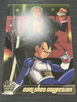 Zoro Vegeta Dragon Ball & One Piece wafer card JUMP 40th anniversary 2008 - Image 2
