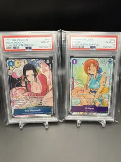 PSA 10 Boa Hancock & O-Nami One Piece Illustration Box Vol. 1 Promos Sequential - Image 1