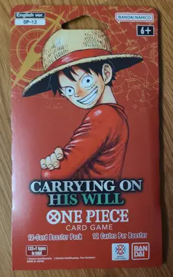 One Piece OP-13 Carrying on His Will Sleeved Booster Packs (LOT OF 30) IN HAND - Image 2