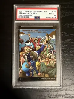 PSA 10 Straw Hat Crew R One Piece Wafers card No.7-25 Japanese GEM MINT - Image 1
