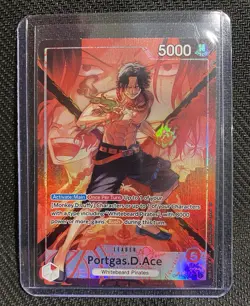 Portgas D. Ace OP16-001 Alt Art Leader - One Piece - Time Of Battle English NM - Image 1