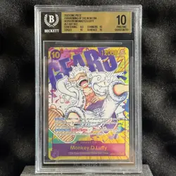 2023 ONE PIECE MONKEY D LUFFY OP05-119 GEAR 5 SEC ALT ENGLISH BGS PRISTINE 10 - Image 1