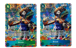 One Piece TCG 2x Playset Brook Alt Art SR OP15-032 Adventure on Kami's Island NM - Image 1