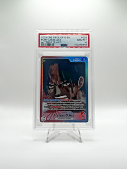 2025 One Piece Portgas D. Ace Leader Alt Art #OP13-002 PSA 10 GEM MINT - Image 1