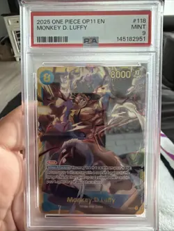 2025 one piece op11 a fist of divine speed monkey.d.luffy #118 sec psa 10 - Image 1